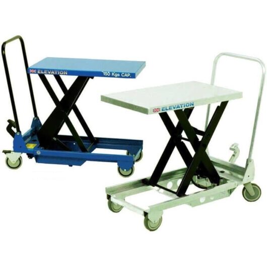 Manual Mobile Single Scissor Lift Table 150kg capacity