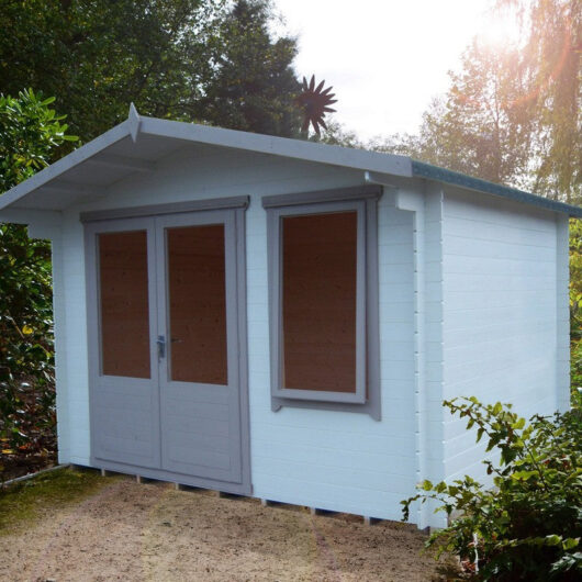 Berryfield 7' x 10' 9" Apex Log Cabin - Premium 19mm Cladding Log Clad
