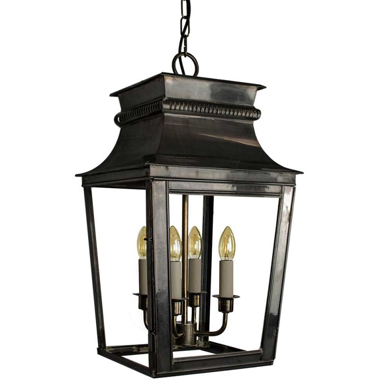 512AAANT Parisienne Extra Large Hanging Lantern In Old Antique - H: 750mm